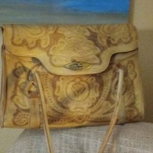 Antique Mayan/Aztec Hand Tooled Bag/Purse